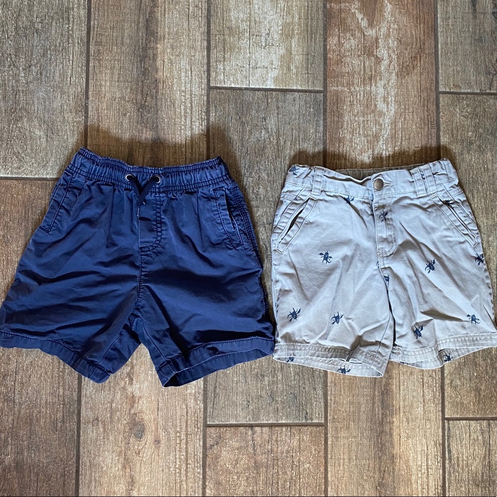 Two Size 5T Boys Adjustable Waistband Shorts